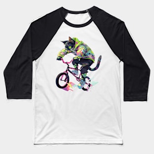 cat biker Baseball T-Shirt